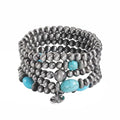 Coiris 5 Pcs Navajo Pearls Bracelet for Women Turquoise Boho Vintage Montana Western Bracelets Native American Jewelry - style: Turquoise