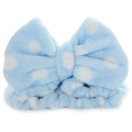 Hairizone Cosmetics Hair Band for Washing Face Shower Spa, Blue | Adjustable, Elastic, Big Bowknot, Wrap and Hold Hair, For Girls - color: Blue