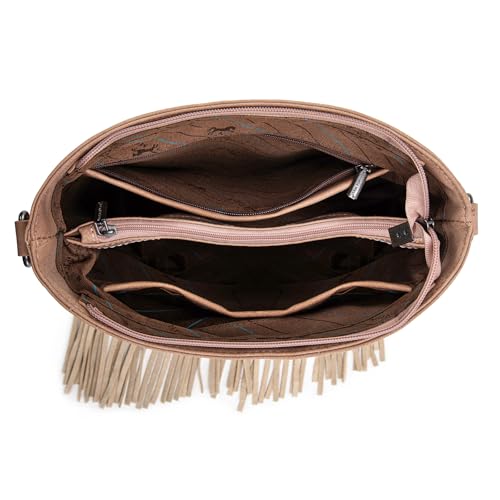 Montana West Western Crossbody Bag Purse for Women - color: Dark Pink