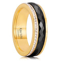 King Will 4mm/6mm Black Ceramic Rings, Men's Wedding Rings Spinner Flat Cut Wedding Band for Men Women Comfort Fit and Durable - color: Black 5mm