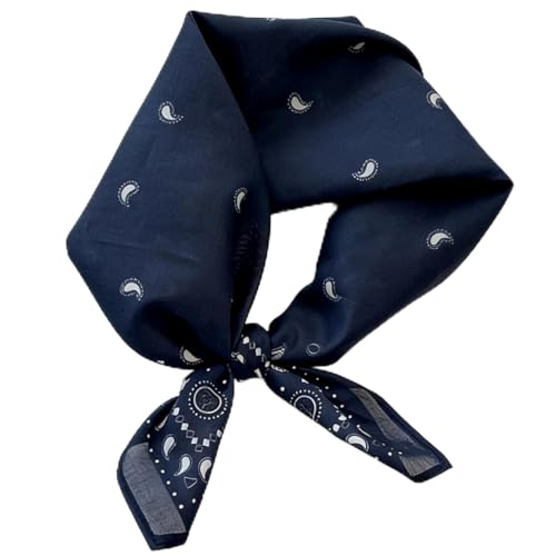 21 x 21 Inch Cotton Bandana for Women and Men,Soft Breathable Head Scarf, Multi-purpose Headband, Hair Scarf - color: Comma Waistband Black-un02