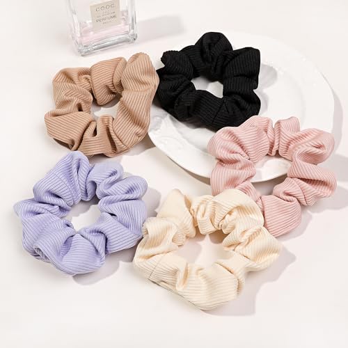 Hair Ties Scrunchies for Women's, for Girls Big Scrunchies Both for Thick Hair or Thin Hair Curl Hair No Crease Ponytail Holder No Hurt Your Hair - color: Mixed Colorful