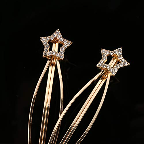 20 Pieces Elegant Hair Barrettes Bridal Golden Metal Hair Clip | Artificial Pearl Hair Pins, Clear Rhinestone Bobby Pin, Weddings Hair Accessories