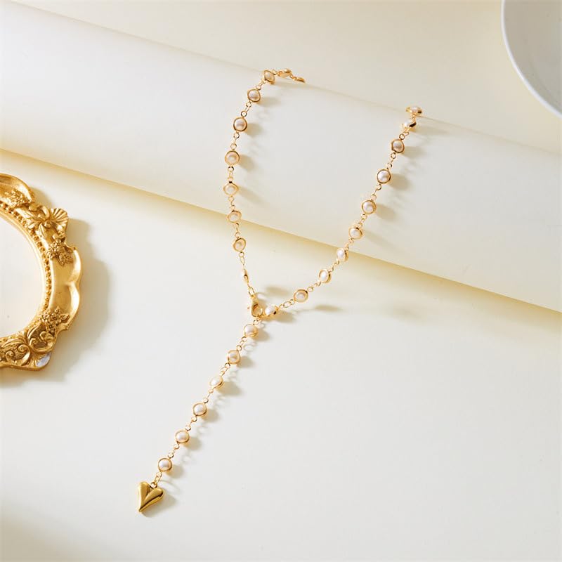 Long Gold Necklace for Women Jewelry fall fashion jewelry womens fashion - color: C-Fashionable heart-shaped pendant necklace