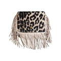 Cute Suede Tassel Mini Crossbody Bag, Boho Fringe Festival Purse for Coachella Outfits, Small Hippie Shoulder Pouch - color: Beige Animal