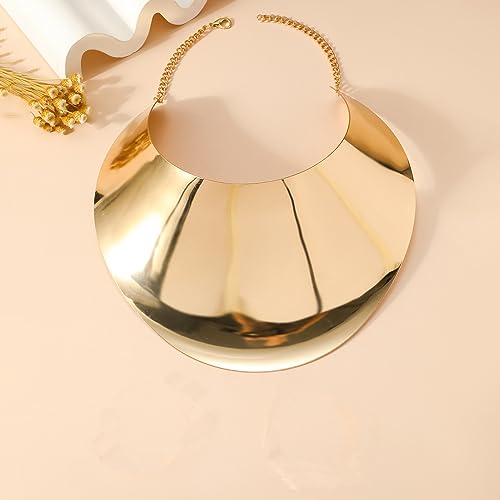 Gold Necklaces for Women Chunky Gold Silver Choker Necklace Statement Egyptian Jewelry for Women Men Gold Costume Jewelry Sets Accessories Gift - color: Chunky Gold Choker