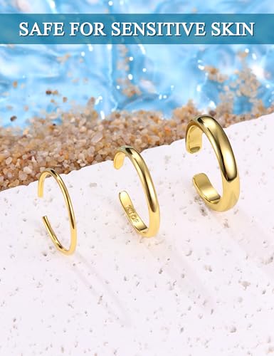 14K Gold Plated Toe Rings for Women Adjustable Toe Ring Open Band Toe Ring Summer Beach Foot Jewelry