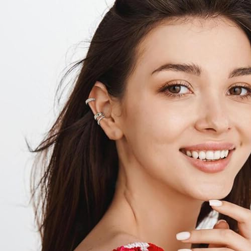 Ear Cuffs Non Piercing 14K Gold Plated Ear Cuff Earrings for Women Trendy Clip on Cartilage Earring Stacks Non Pierced Adjustable Fake Earrings Set Jewelry - color: I:3pcs