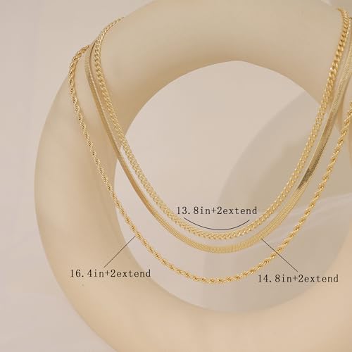 XIXINI Layered Necklaces for Women, Dainty Gold Necklace Stack 14k Gold Plated Layering Beads Choker Pendant Necklace Set Simple Statement Gold Necklaces for Women Trendy Fashion Gold Jewelry Sets - color: set5-Gold