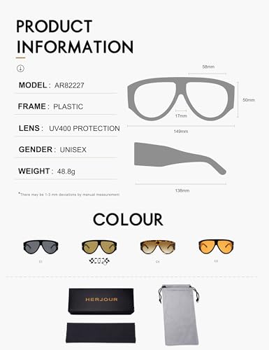 Oversized Retro Aviator Sunglasses Womens Mens 70s Classic Vintage Sun Glasses AR82227 - color: Deep Black/Yellow Us