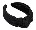 Black Denim Headbands for Women Get Compliments Head bands for Women's Hair are Chic. Knotted Headband is a Girls Fashion Designer Jean Top Knot - color: Denim Black