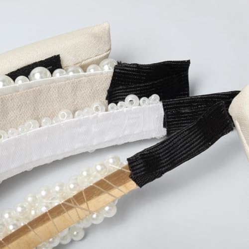 Cuizhiyu 5PK White Pearl Headbands for Women Girls Cute Pearl dainty Headbands Bling Faux Pearls Hairbands Wedding Hair Accessories hair hoop headband - color: Color A