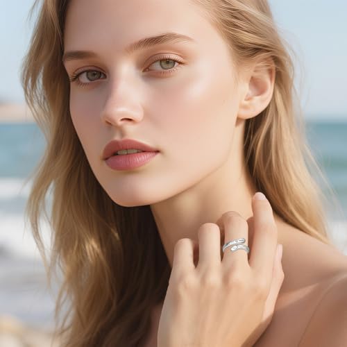 I Am the Storm Sterling Silver Ring for Women Adjustable Open Thumb Ring Inspirational Jewelry - color: You are my calm