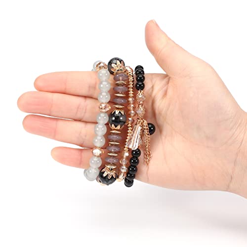 Bohemia Bracelets for Women Vintage Stackable Beads Bracelets Charm Stretch Beach Jewelry - color: Color 4