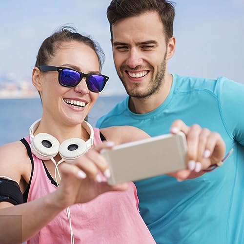 Eyegla Sunglasses Bulk Party Sunglasses Pack 80s Shades Eyewear Set for Men Women 8/10/20/30Pack - color: Black Frame+mix Mirror Lens 8 Pack