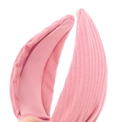 YISSION Wide Knotted Headbands for Women Non Slip Head Band Pink Headband Fashion Top Knot Hairband Hair Accessories for Women Girls - color: Pink