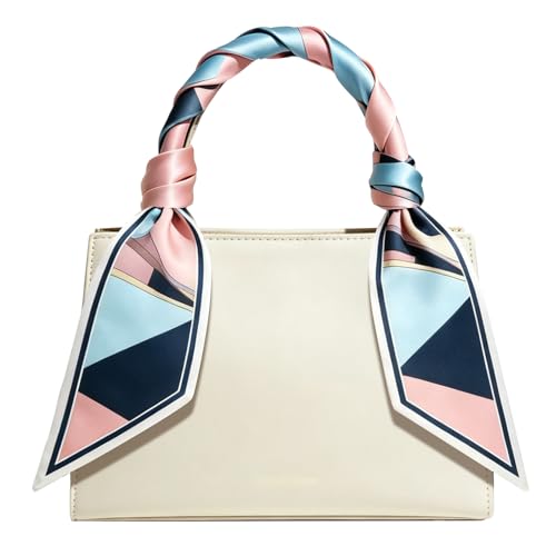 Sumolux Head Hair Scarf for Women Neck Purse Bag Handbags Scarf Like Silk - color: Colorful Geometry