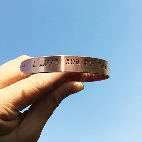 ABBECIAO Copper Cuff Bangle Blanks for Metal Stamping and Engraving (16 Ga.) 3/8" x 6"- Pack of 6 - size: 3/8" x 6"