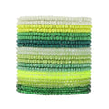 Fuqimanman2020 18Pcs Boho Stackable Beaded Bracelets for Women Colorful Handmade Multilayered Rice Beads Anklets Set Summer Beach Bohemian Jewelry Gift - color: Style 2 Green