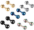 Tanyoyo 4mm Surgical Stainless Steel Ear Piercing Studs Earrings sets 5-6 Pair Mixed Colors High Polished 16G ¡­ - style: 5 Color