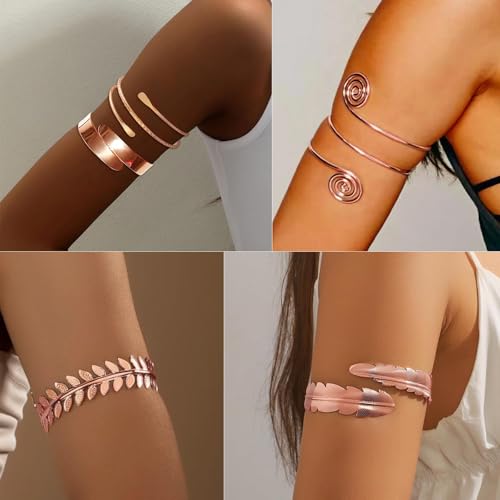 Frodete Arm Cuff Bracelet for Women Gold Upper Arm Jewelry Bangle Cuff Bracelets Starfish Shell Beach Jewelry Trendy Stuff Gifts - color: B3:arm cuff