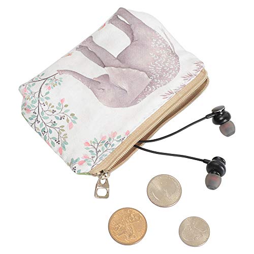 Women and Girls Cute Fashion Coin Purse Wallet Bag Change Pouch Key Holder - color: Cute Forest Elephant