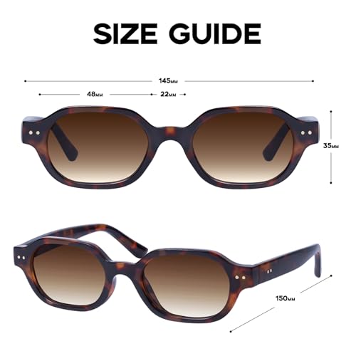 mosanana Retro Hexagon Sunglasses for Women Trendy Small 2026 MS52595 - color: C2 Tortoise/Brown
