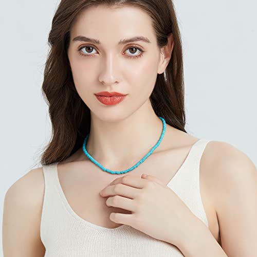 Beaded Choker Necklaces for Women 18k Gold Plated Dainty Gold Choker Necklaces for Women - style: turquoise beaded