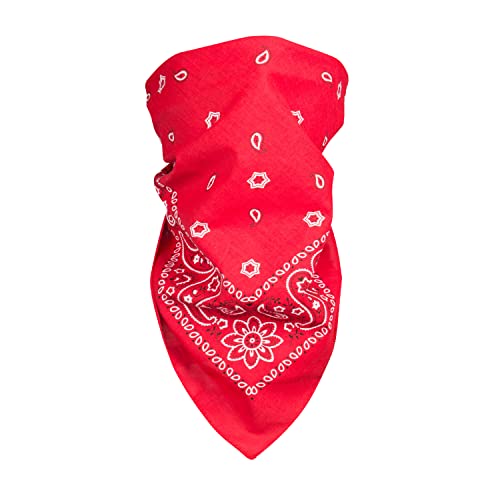 Levi’s All-Gender Multi-Purpose Bandana Gift Set – Headband, Wrap, Face & Neck Coverage - color: Red/Grey, size: Pack 2