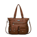 KL928 Large Purses for Women Shoulder Bag Tote Handbags Stylish Vegan Leather Hobo Bags Ladies, A-Black-4 | Large - color: A-brown-2