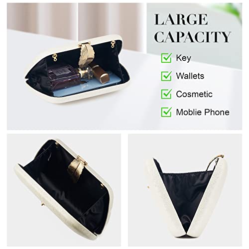 Women Clutch Bag Evening bag Fringed Evening Handbag,Lady Party Wedding Clutch Purse Chain Shoulder Cross Body Bag - color: Silver1
