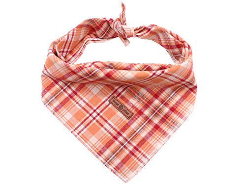 Lionet Paws Fall Dog Bandana Halloween Thanksgiving Washable Cotton Handkerchief Scarf Triangle Bandana for Small Medium Large Dogs Girl Boy - color: Orange, size: Small (Pack of 1)