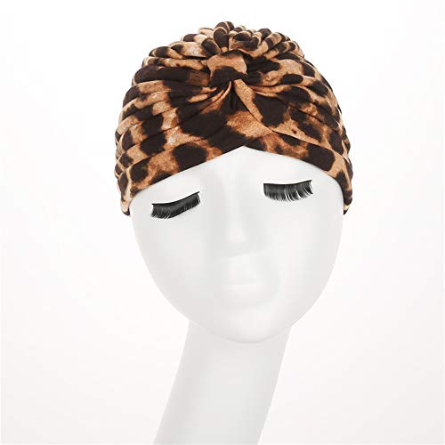 beauty YFJH Women's Cotton Turban Head Wrap Cancer Chemo Beanies Cap Headwear Cap Bonnet Hair Loss Hat - color: Leopard