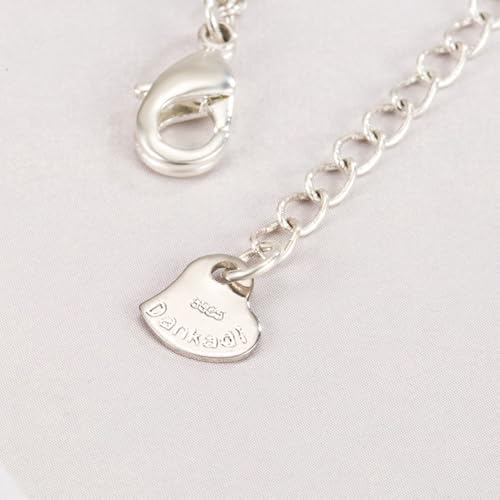 Dankadi Women 925 Sterling Silver Anklets Bracelet Men Simple Chopin/Box Chain/Twist Rope Chain Summer Beach Foot 24k Gold Plated Jewelry Gift - color: Rolo Chain Silver, size: 30cm