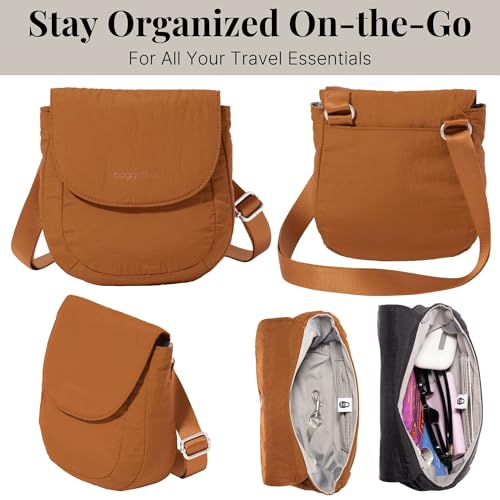 Baggallini Swift Flap Mini Crossbody - color: B-lite Caramel