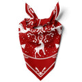 dscarf Womens Neck Scarf 21"x21" Small Square | Headband Scarf Ethnic Bandana Head Scarf Flowering Breathable Lightweight - color: Christmas Design 1