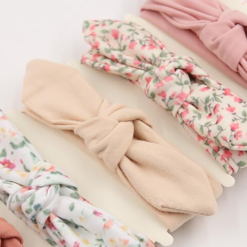 Baby Headbands Soft Stretchy Baby Girl Bows Newborn Infant Toddler Headwrap Hair Accessories - color: Coral