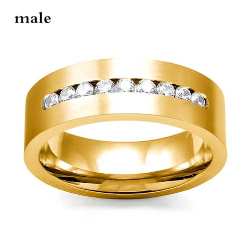 3Pcs Moissanite Wedding Rings Sets for Couples, s925 10K 14K 18K Real Gold Wedding Rings Sets for Him and Her, Customized Matching Engagement Bands Set for Men and Women Free Engraving - style: Style-10
