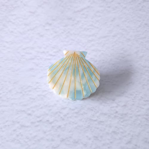 Shell Claw Clip,Acetate Hair Clips,Small Hair Clips for Women,Cyan - color: Cyan