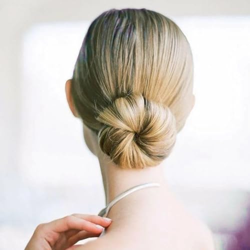 2 Pcs Hair Bun Maker for Women, Sponge Hair Bun Shaper, Non-Slip Bun Updo Curler, Hair Styling Accessories for Long Thin Straight Wavy Hair - color: Black