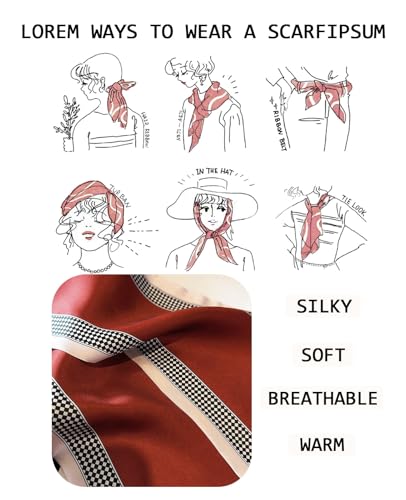 Head Scarf Purse Handle Neck Satin Hair Scarfs For Bag Lightweight Silky Long Thin Women's Fashion Scarves 59 * 5.9” - color: H18-red Black Dot(59*5.9inch)