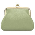 Coin Purse, Small PU Leather Change Purse, Coin Wallet with Clasp, Car Change Holder Pouch for Woman Men Kids Girls, Green - color: Green