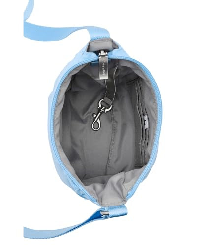 Baggallini Swift Mini Crossbody Bag for Women - 4.5x7 Small Travel Purse with Crossbody Strap and RFID - color: B-lite Ice Blue