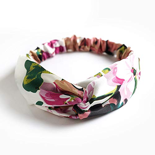Boho Headbands for Women, Silk Elastic Satin Hairband Vintage Floral Printed Paisley Bandana Fashion Headwraps Hair Band Accessories for Women Girls, 6 Packs