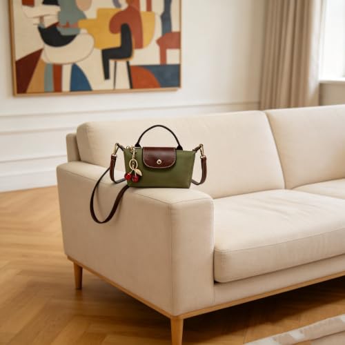 Dreubea Womens Chic Mini Bag Convertible Crossbody & Top-Handle Handbag for Everyday Elegance - color: Army Green