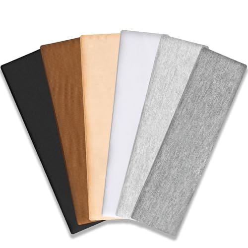 IVARYSS Workout Headbands for Women Non Slip, Premium Stretchy Soft Fabric Head Bands for Women's Hair, Wear for Yoga, Running, Sport, 6 Pack, Neutral Color - color: Neutral