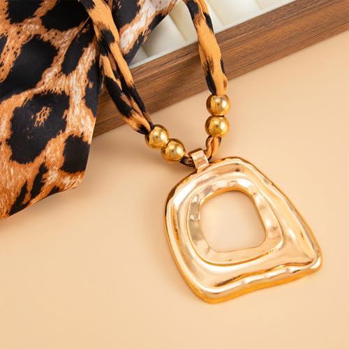 Chunky Gold Large Hollow Square Pendant Long Rope Necklaces for Women, Boho Big Silver Ethnic Style Necklace Statement Party Festival Jewelry Gifts - color: Gold 2
