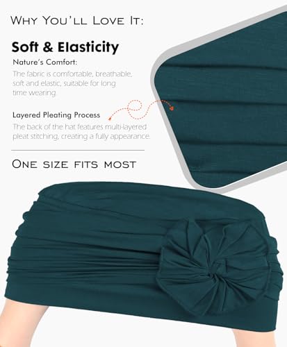 Chemo Headwear for Women Cancer Patients Lightweight Head Coverings for Hair Loss Seasonal - color: Dark Green
