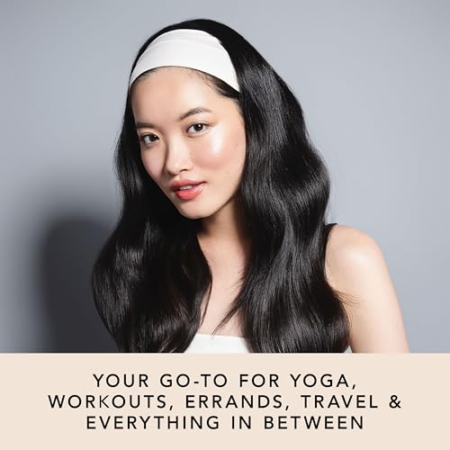 The Hair Edit Lotus Band Soft Pleated Headband, Headbands for Women, Hair Accessories, Non Slip Head Bands for Yoga & Working Out, Everyday Hair Accessory, Fashion Accessories for Women & Girls-Cream - color: Cream
