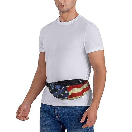 American Flag Patriotic Fashion Casual Fanny Pack Waist Bag Men Women Adjustable Belt Waist Bag For Travel Hiking Cycling Running Festival Carnival - color: Black3
